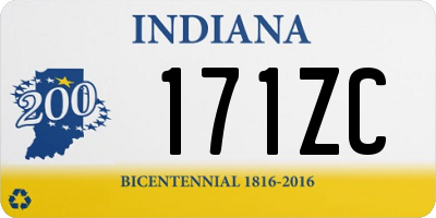 IN license plate 171ZC