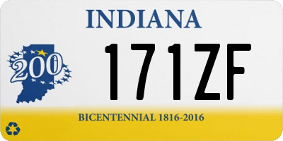 IN license plate 171ZF