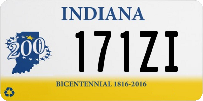 IN license plate 171ZI