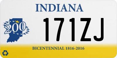 IN license plate 171ZJ