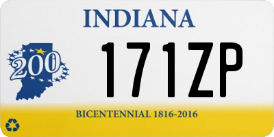 IN license plate 171ZP