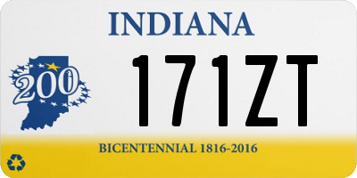 IN license plate 171ZT