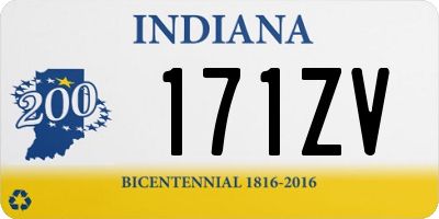 IN license plate 171ZV