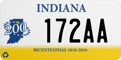 IN license plate 172AA