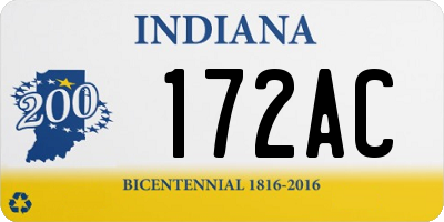 IN license plate 172AC