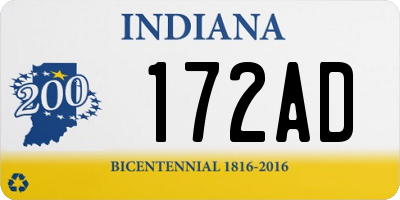 IN license plate 172AD