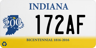 IN license plate 172AF