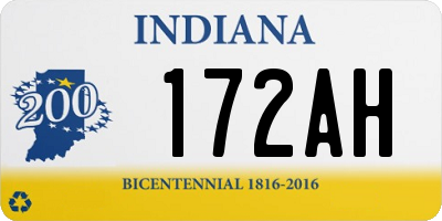 IN license plate 172AH