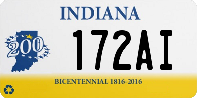 IN license plate 172AI