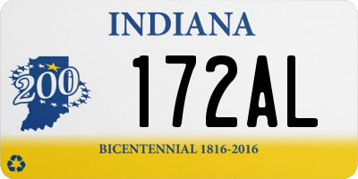 IN license plate 172AL