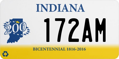 IN license plate 172AM