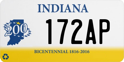 IN license plate 172AP