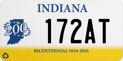IN license plate 172AT