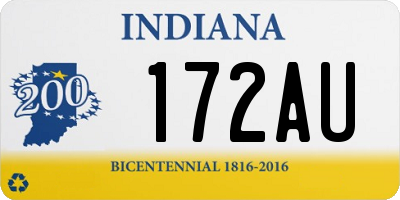 IN license plate 172AU