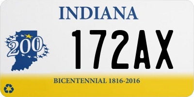 IN license plate 172AX