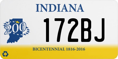 IN license plate 172BJ