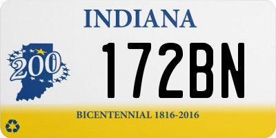 IN license plate 172BN