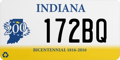 IN license plate 172BQ