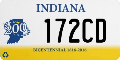 IN license plate 172CD