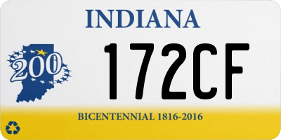 IN license plate 172CF