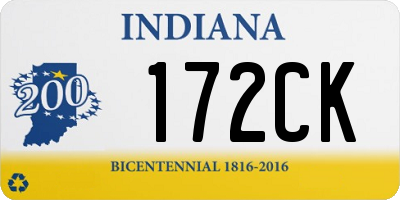 IN license plate 172CK