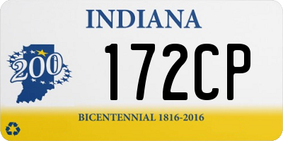 IN license plate 172CP