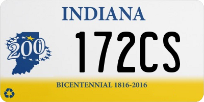 IN license plate 172CS