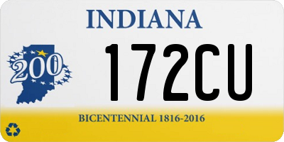 IN license plate 172CU