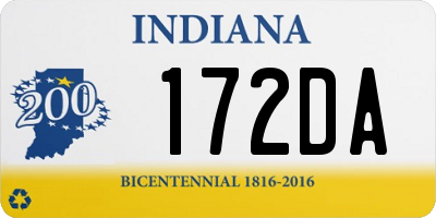 IN license plate 172DA