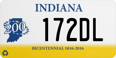 IN license plate 172DL