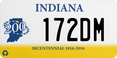 IN license plate 172DM