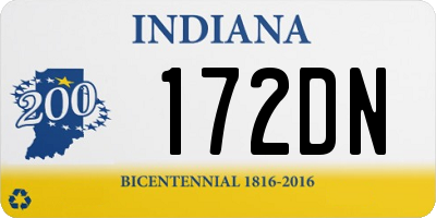 IN license plate 172DN