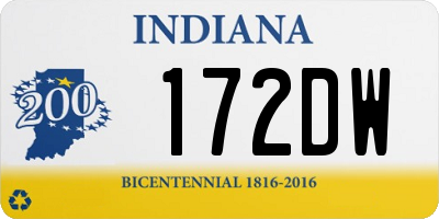 IN license plate 172DW