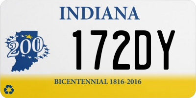 IN license plate 172DY