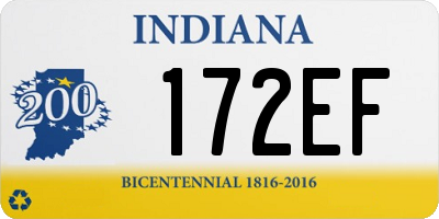 IN license plate 172EF