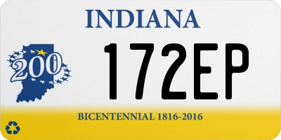 IN license plate 172EP
