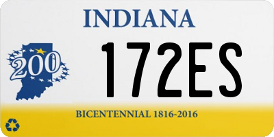 IN license plate 172ES