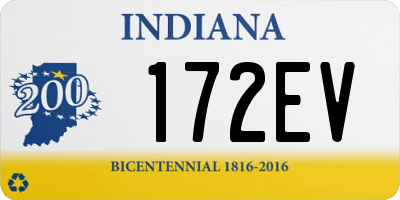 IN license plate 172EV