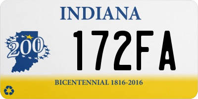 IN license plate 172FA