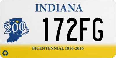 IN license plate 172FG