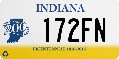 IN license plate 172FN