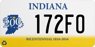 IN license plate 172FO