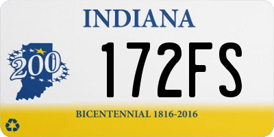 IN license plate 172FS