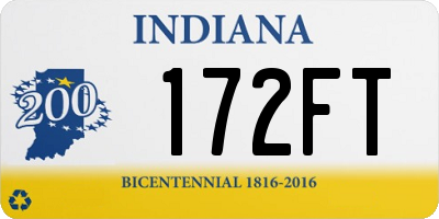 IN license plate 172FT