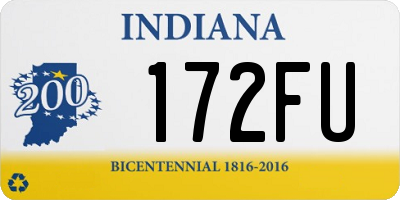IN license plate 172FU