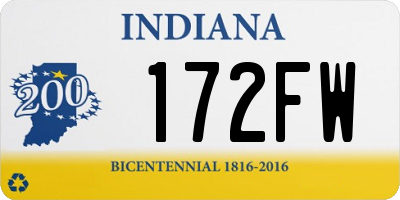 IN license plate 172FW