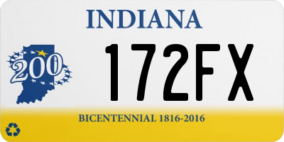 IN license plate 172FX
