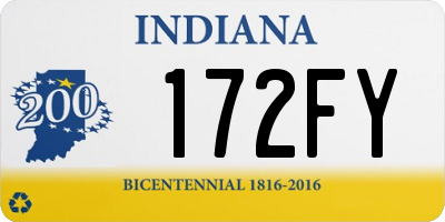 IN license plate 172FY