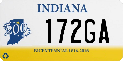 IN license plate 172GA