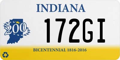IN license plate 172GI